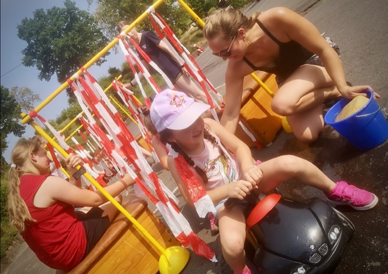Besonders gut besucht durch die jungen Fahrzeugführenden war bei der heißen Witterung natürlich die Waschstraße!